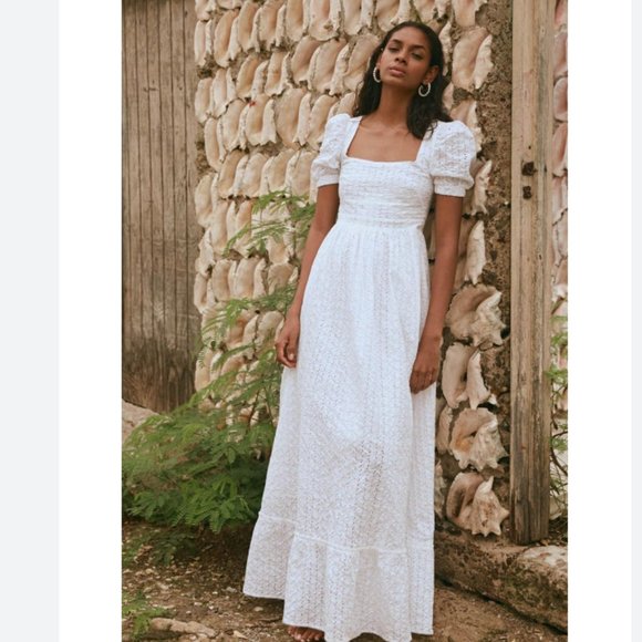 Agua by Agua Bendita Dresses & Skirts - NWOT Agua by Agua Bendita Pomelo Dress White Eyelet Size SMALL
